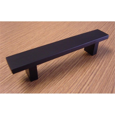Pipers Pit 6 in. Rectangular Design Matte Black Cabinet Bar Pull Handle PI2933446